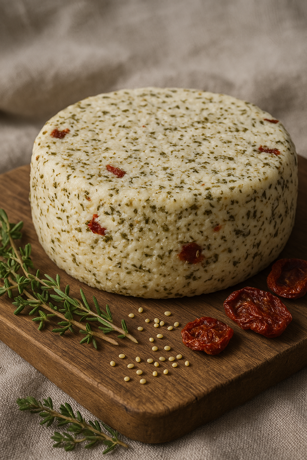 Adyghe Cheese with Provencal Herbs & Sun-Dried Tomatoes